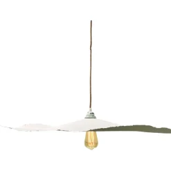 Fabrique de Styles Suspensions*Abat-jour blanc beige d78cm - Louise