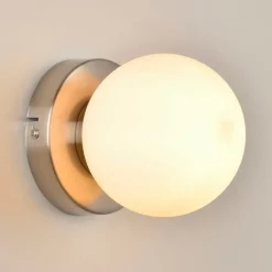 Fabrique de Styles Appliques*Applique en metal et verre h12cm alu brosse - seventy