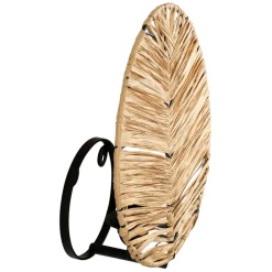 Fabrique de Styles Appliques*Applique en raphia et fer naturel et noir h32cm - Tulum