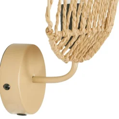 Fabrique de Styles Appliques*Applique feuille le avec intérupteur H33cm corde de papier - Calyp