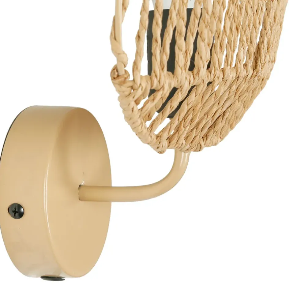 Fabrique de Styles Appliques*Applique feuille le avec intérupteur H33cm corde de papier - Calyp