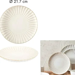 Fabrique de Styles Assiettes*Assiette à dessert en céramique d21cm - Vlora