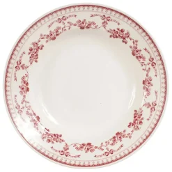 Fabrique de Styles Assiettes*Assiette creuse en faïence bordeaux d23cm - faustine