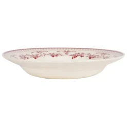 Fabrique de Styles Assiettes*Assiette creuse en faïence bordeaux d23cm - faustine