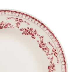 Fabrique de Styles Assiettes*Assiette creuse en faïence bordeaux d23cm - faustine