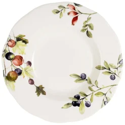 Fabrique de Styles Assiettes*Assiette creuse en faïence blanche d22.9cm - Meredith