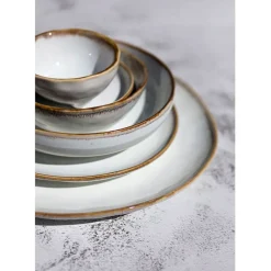 Fabrique de Styles Bols Et Coupelles*Assiette creuse en grès nacré d19cm - Nori