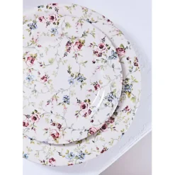 Fabrique de Styles Assiettes*Assiette dessert en faïence d21cm - fleurs champs
