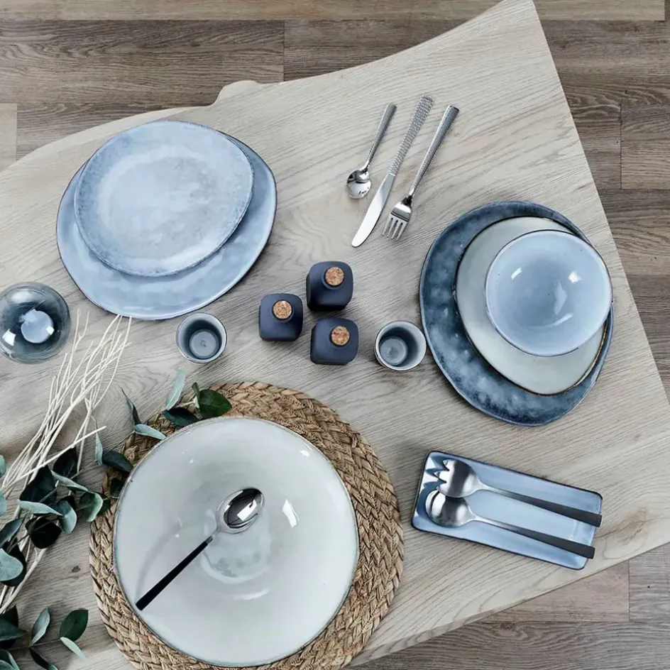 Fabrique de Styles Assiettes*Assiette galet en grès d27.5cm - au gres du temps