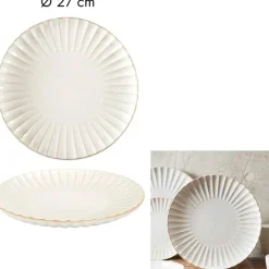 Fabrique de Styles Assiettes*Assiette plate en céramique d27cm - Vlora