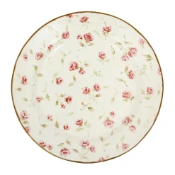 Fabrique de Styles Assiettes*Assiette plate en faïence rose et doré d26cm - Rose