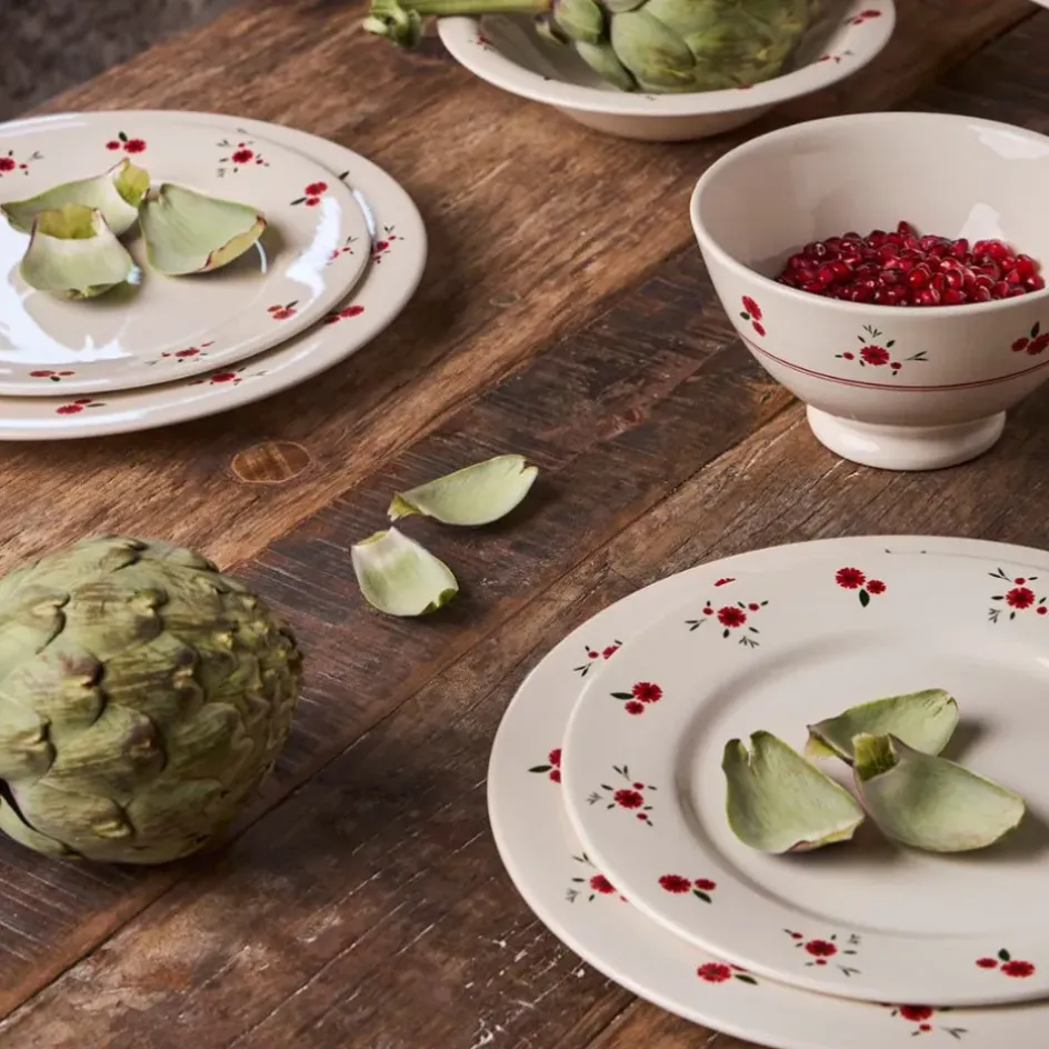 Fabrique de Styles Assiettes*Assiette plate en faience d27cm - Paquerette