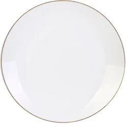 Fabrique de Styles Assiettes*Assiette plate en porcelaine lisere doré d26cm