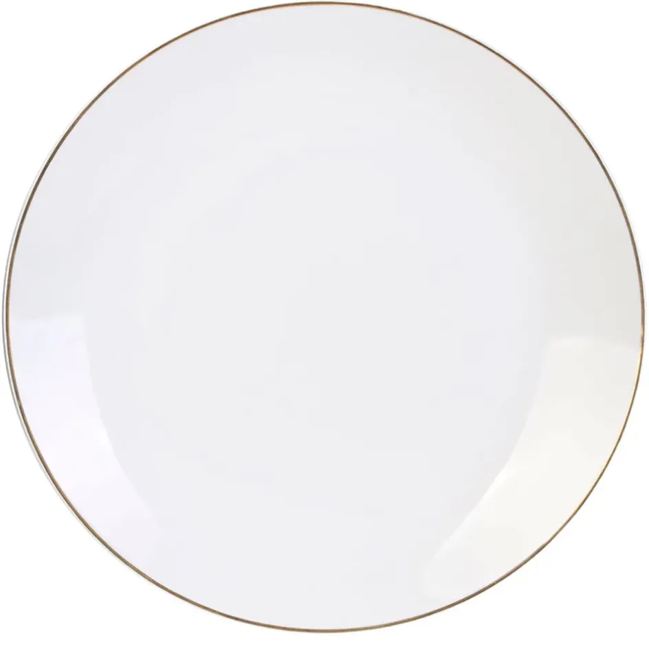 Fabrique de Styles Assiettes*Assiette plate en porcelaine lisere doré d26cm