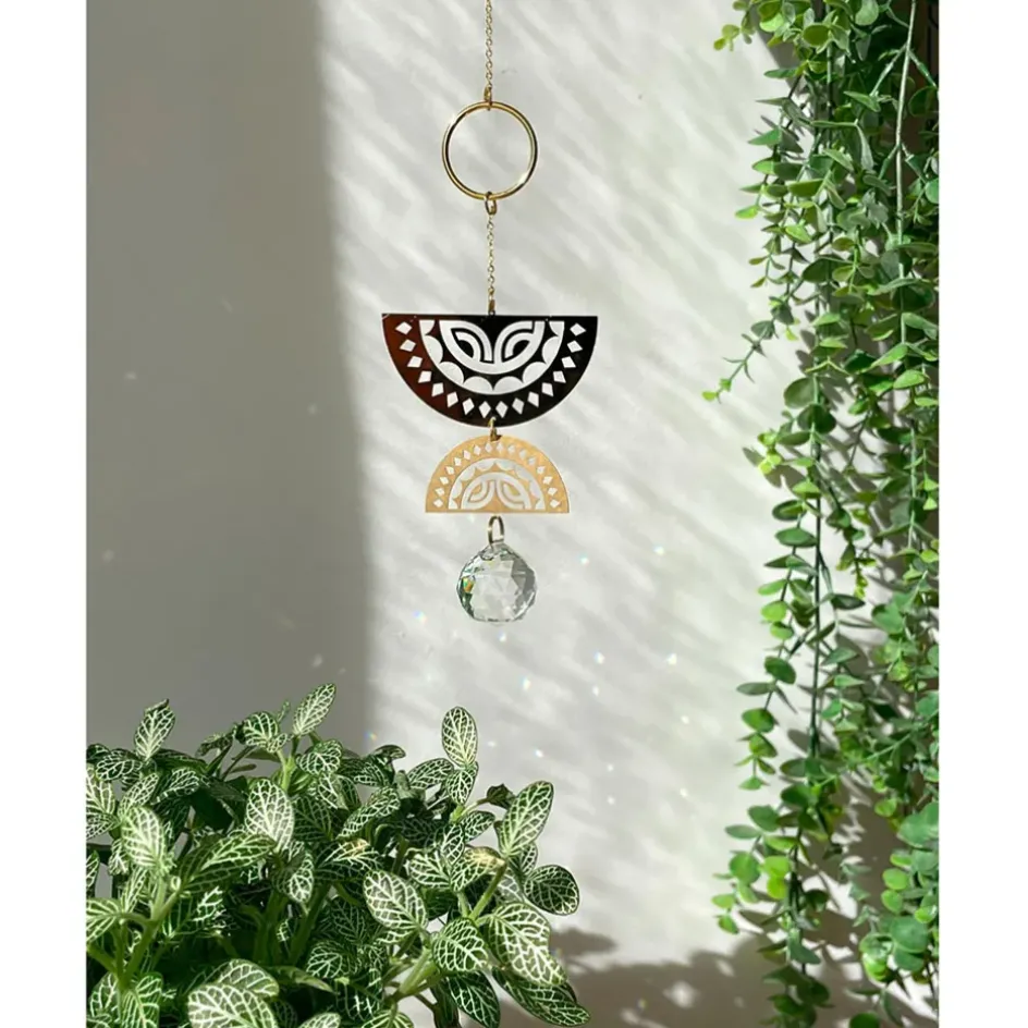 Fabrique de Styles Méditation Et Yoga*Attrape-soleil à suspendre totem h26cm