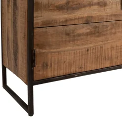 Fabrique de Styles Buffets Et Vitrines*Bahut en acacia et fer noir l150cm - Factory