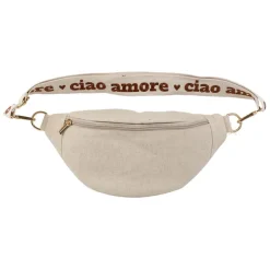 Fabrique de Styles Sacs Et Cabas*Banane en lin et coton écru et terracotta avec bandoulière amovible - Bananez