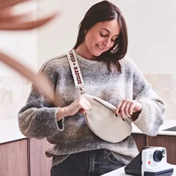 Fabrique de Styles Sacs Et Cabas*Banane en lin et coton écru et terracotta avec bandoulière amovible - Bananez