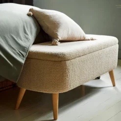 Fabrique de Styles Bancs Et Banquettes*Banc coffre en bouclette - Claudine