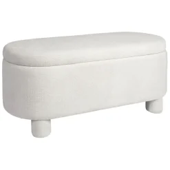 Fabrique de Styles Bancs Et Banquettes*Banc coffre en tissu écru - Tessia