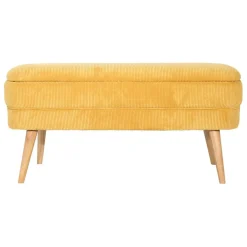 Fabrique de Styles Bancs Et Banquettes*Banc coffre en velours côtelé - Eleonor