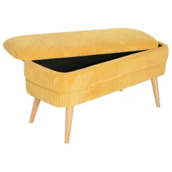 Fabrique de Styles Bancs Et Banquettes*Banc coffre en velours côtelé - Eleonor