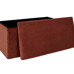 Fabrique de Styles Bancs Et Banquettes*Banc coffre pliable en tissu côtelé - Scarlett