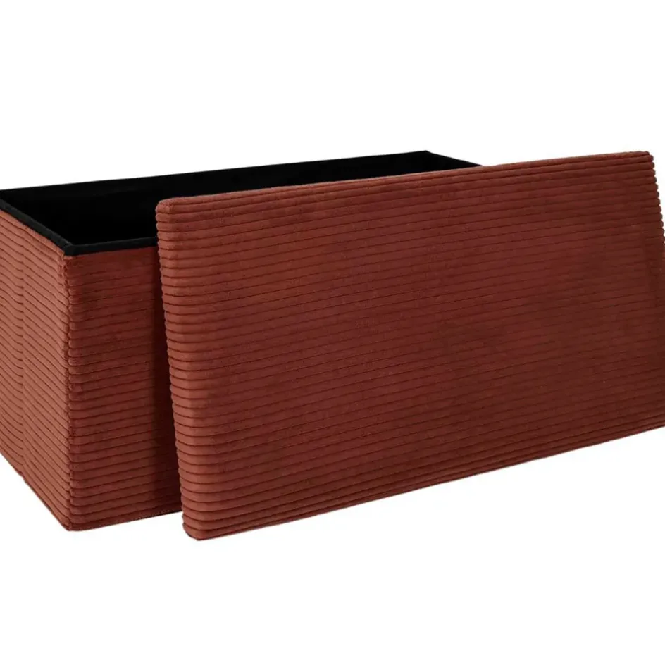 Fabrique de Styles Bancs Et Banquettes*Banc coffre pliable en tissu côtelé - Scarlett