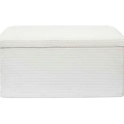 Fabrique de Styles Bancs Et Banquettes*Banc coffre pliable en tissu côtelé beige - Scarlett