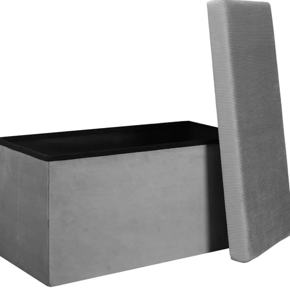 Fabrique de Styles Bancs Et Banquettes*Banc coffre pliable en velours côtelé - Julia