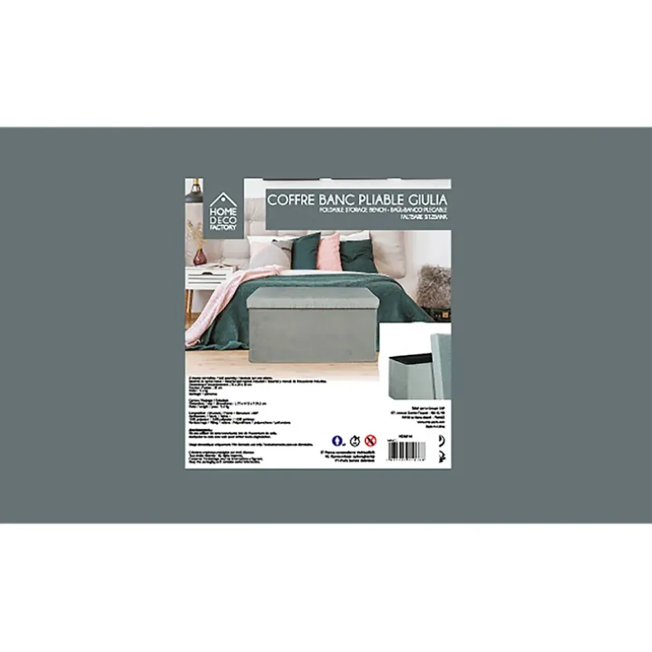 Fabrique de Styles Bancs Et Banquettes*Banc coffre pliable en velours côtelé - Julia