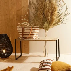 Fabrique de Styles Bancs Et Banquettes*Banc en jute naturel et fer noir - madeira