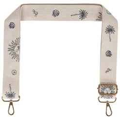 Fabrique de Styles Accessoires Mode*Bandoulière brodée réglable en coton écru et