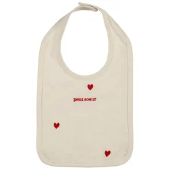 Enfant Fabrique de Styles Accessoires Repas*Bavoir en coton écru et rouge - Famille