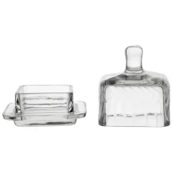 Fabrique de Styles Accessoires De Table*Beurrier carré en verre 8x8cm - Azelie