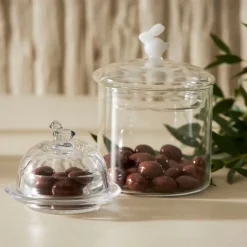 Fabrique de Styles Accessoires De Table*Beurrier rond en verre - Moineau