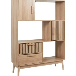 Fabrique de Styles Bibliothèques Et Étagères*Bibliotheque en bois naturel h140cm - Kara