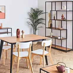 Fabrique de Styles Bibliothèques Et Étagères*Bibliotheque industrielle en métal et chêne - Senzo