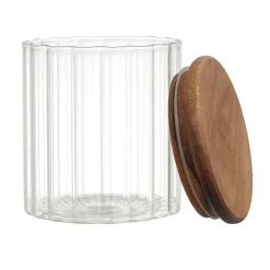 Fabrique de Styles Pots Et Bocaux*Bocal en verre avec couvercle en acacia 50cl