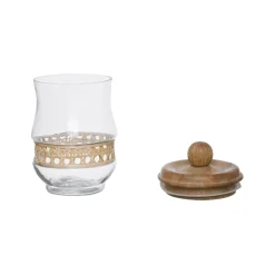 Fabrique de Styles Pots Et Bocaux*Bocal en verre avec couvercle et rotin 75cl - Fantine