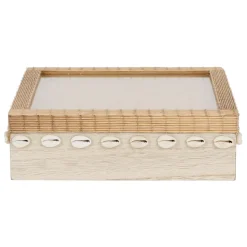 Fabrique de Styles Boîtes*Boite à thé 9 compartiments sable et coquillages - sand