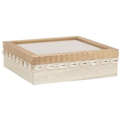 Fabrique de Styles Boîtes*Boite à thé 9 compartiments sable et coquillages - sand