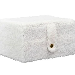 Fabrique de Styles Bijoux Fantaisie*Boite a bijoux bouclette creme 11x15xh8cm