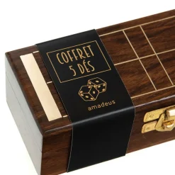 Fabrique de Styles Jeux*Boite a des en bois 16x5xh5cm