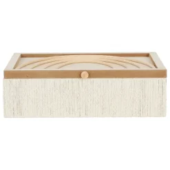 Fabrique de Styles Boîtes*Boite avec couvercle en rotin - blue sand