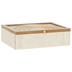 Fabrique de Styles Boîtes*Boite avec couvercle en rotin - blue sand