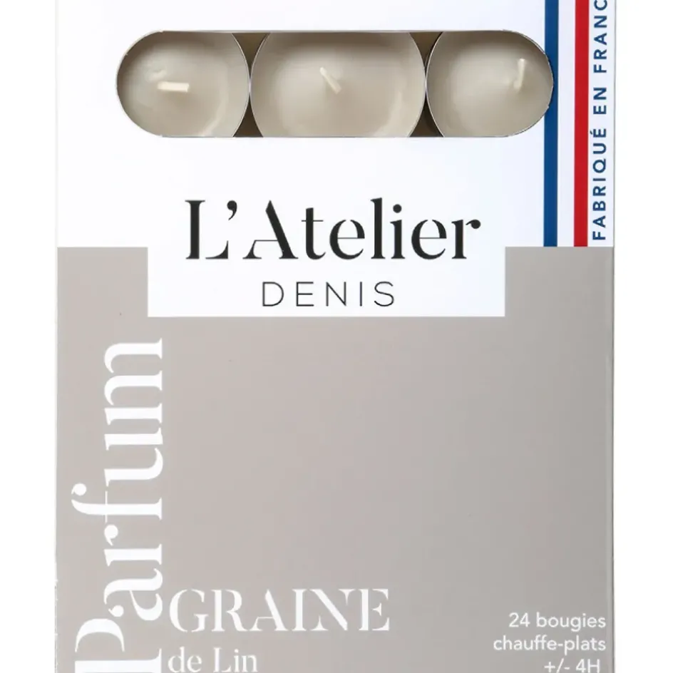 Fabrique de Styles Bougies Parfumées*Boite de 24 bougies chauffe-plats parfumés graine de - gris