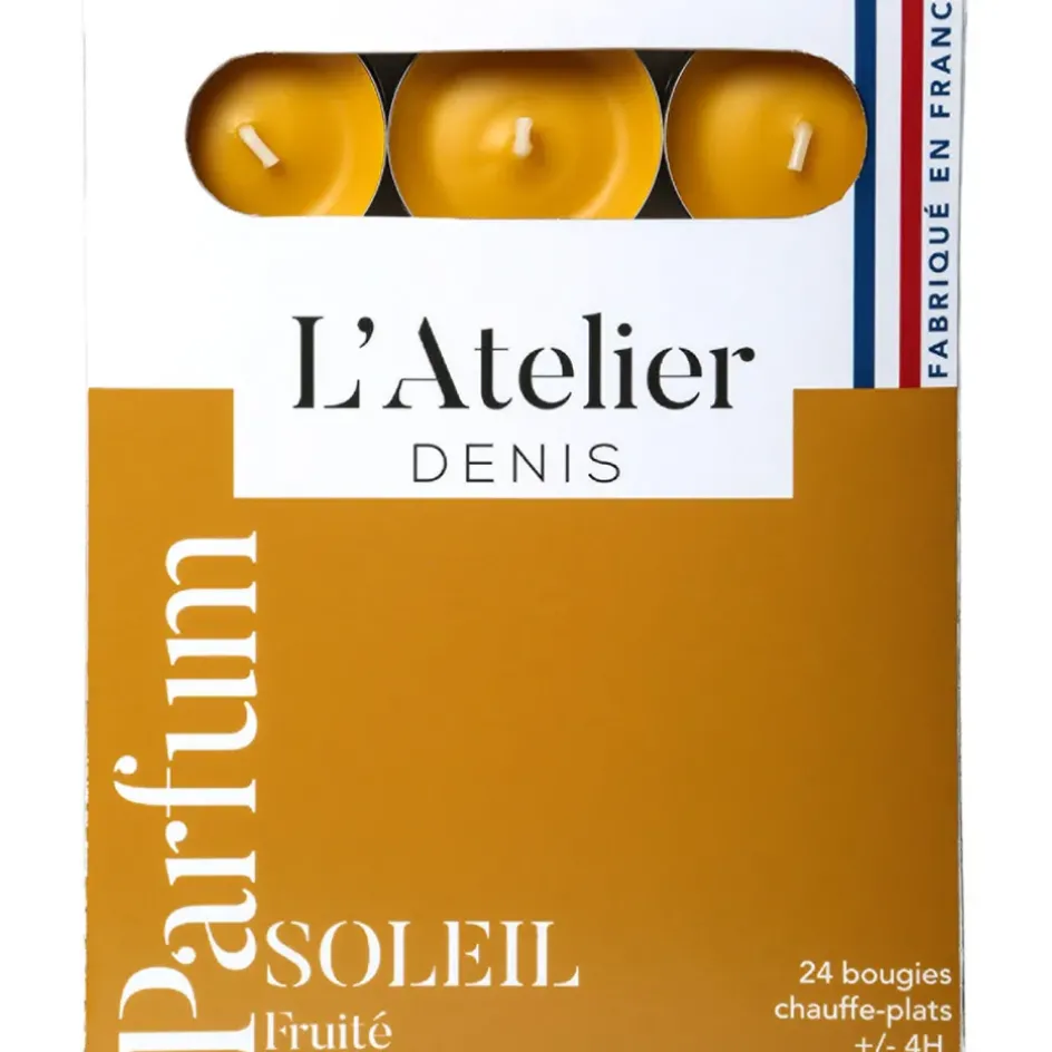 Fabrique de Styles Bougies Parfumées*Boite de 24 bougies chauffe-plats parfumés soleil fruité -terracota