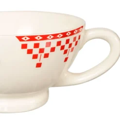 Fabrique de Styles Tasses Et Mugs*Bol avec anse damier en faïence