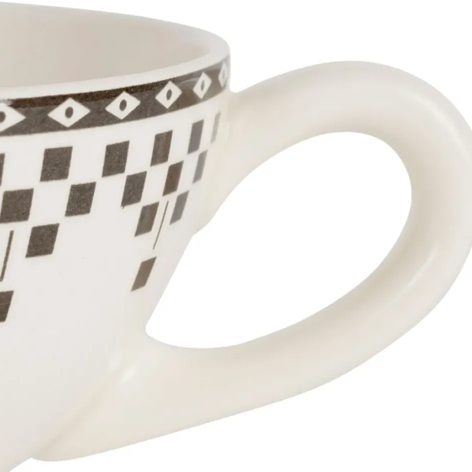 Fabrique de Styles Bols Et Coupelles*Bol avec anse en faïence 45cl - Damier